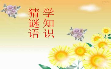 谜语大班语言教案8篇