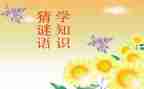 谜语大班语言教案8篇
