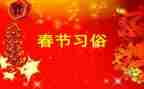 关于春节习俗调查报告5篇